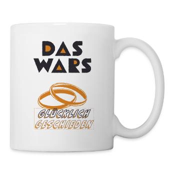 Das war´s - Glücklich geschieden - Tasse - Weiß - Rechts
