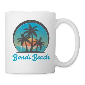 Bondi Beach Vintage Palm - Mug - white - Right