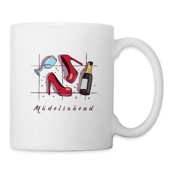 Mädelsabend-Shirt - Tasse - Weiß - Rechts
