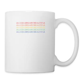 Toutes les couleurs sont belles - contre le racisme - Mug blanc - blanc - Droite