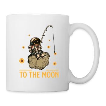 Bitcoin To The Moon - Blockchain de crypto-monnaie - Mug blanc - blanc - Droite