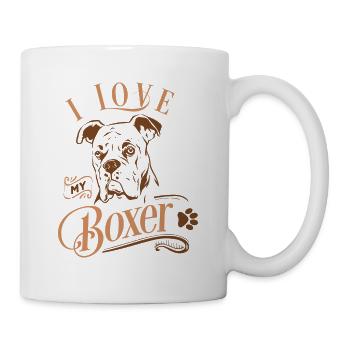 I love my boxer - Mug - white - Right