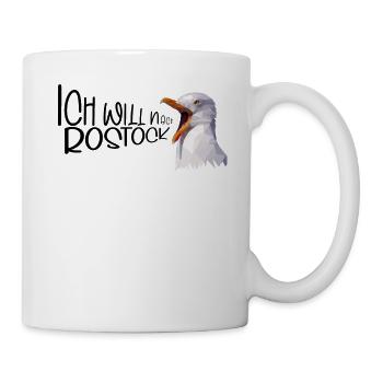 Rostock Urlaub Möwe Ostsee Küste Geschenk - Tasse - Weiß - Rechts