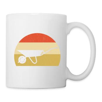 Wheelbarrow retro garden gift - Mug - white - Right