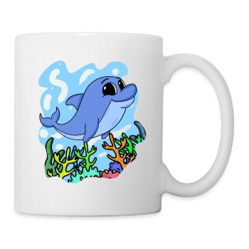 Delfin - Tasse - Weiß - Rechts