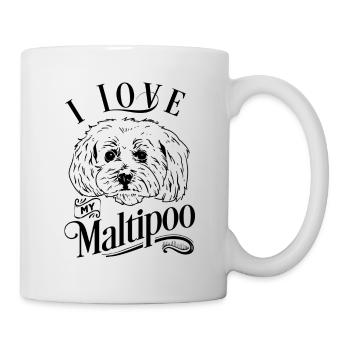 J'aime mon Maltipoo - Mug blanc - blanc - Droite