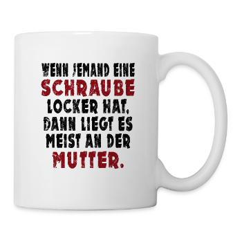 Schraube locker - Tasse - Weiß - Rechts