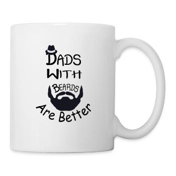 Dads With Beards Are Better, funny gift for dads - Mug - white - Right