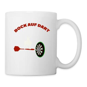 Bock auf Dart Wortwitz Geschenk - Tasse - Weiß - Rechts