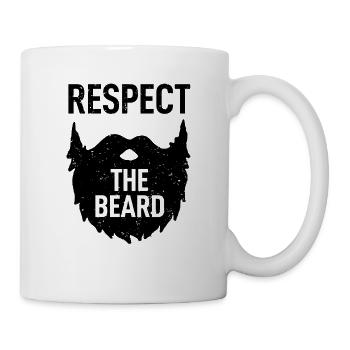 Respect The Bear Funny Bearded Man Gifts - Tasse - Weiß - Rechts