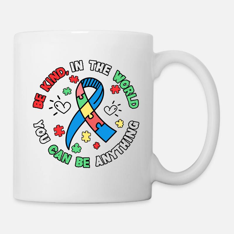 Bewusstsein Autismus Ribbon Puzzle - Tasse - Weiß