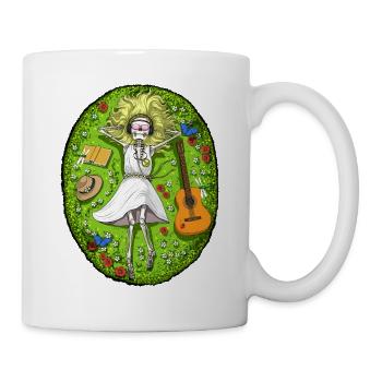 Skeleton Hippie - Mug - white - Right