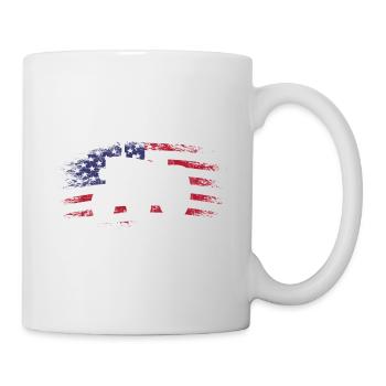 Make Farming Great Again USA Flag Tracter Farmers - Tasse - Weiß - Rechts