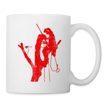Arboriste Escalade Drapeau USA Patriotique 4 Juillet - Mug blanc - blanc - Droite