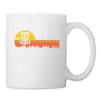 Sunset Frisbee Vintage Disc Golf Ultimate - Mug - white - Right