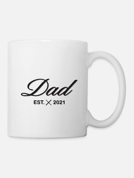 DAD EST. 2021 Vater Familie Papa - Tasse - Weiß