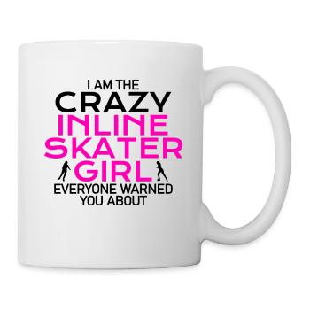 crazy inline skater girl - Mug - white - Right