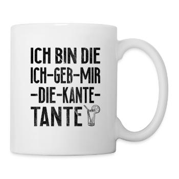Lustige Sprüche Alkohol Tante Trinkreime - Tasse - Weiß - Rechts