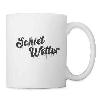 Schietwetter, Regen - Tasse - Weiß - Rechts