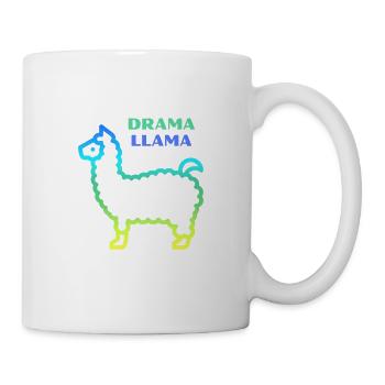 Lama lama dramatique - Mug blanc - blanc - Droite