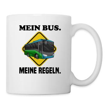 Busfahrer Buslenker Schulbus Beruf Kraftfahrer - Tasse - Weiß - Rechts