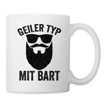 Bartträger Geiler Typ Mit Bart Barbier Hipster Ges - Tasse - Weiß - Rechts