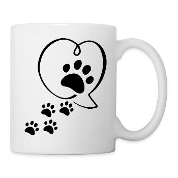 Chien chien - Mug blanc - blanc - Droite