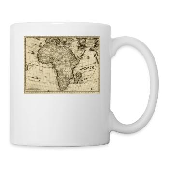Carte vintage de l'Afrique, ancienne géographie - Mug blanc - blanc - Droite