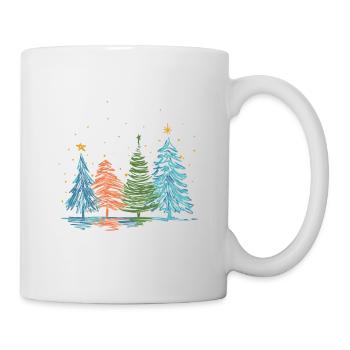 Christmas fir trees - Mug - white - Right