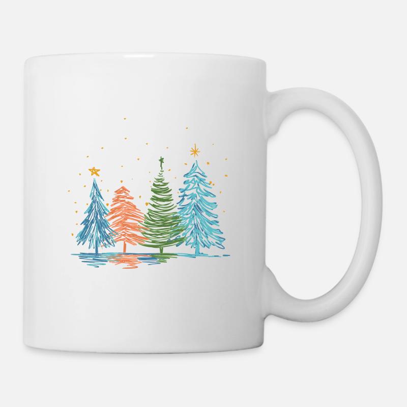 Sapins de Noël - Mug blanc - blanc