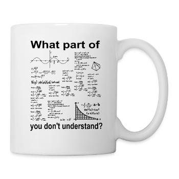 Professeur de mathématiques algèbre étudiant Uni Abitur - Mug blanc - blanc - Droite