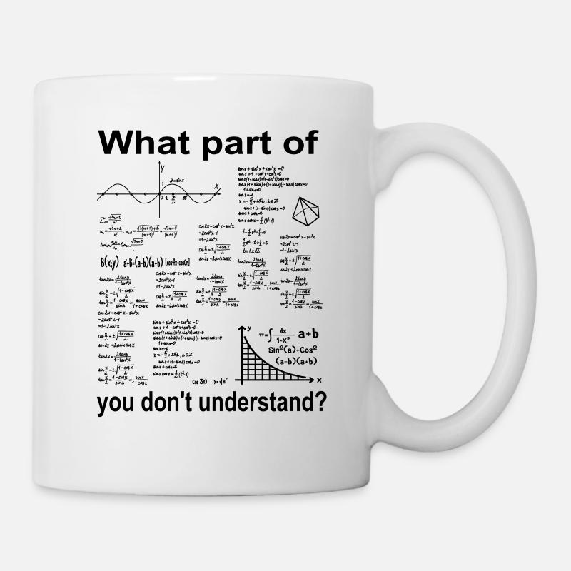 Algebra mathematics math teacher studying at university high school - Mug - white