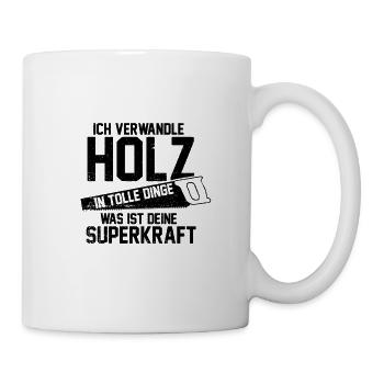 Tischler Meister Schreiner Holz Handwerk - Tasse - Weiß - Rechts