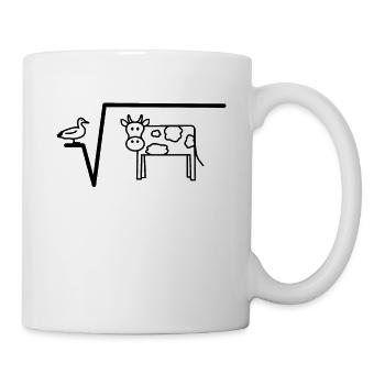 Ente Wurzel aus Kuh, Mathematik, Mathe Lk - Tasse - Weiß - Rechts