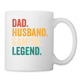 Gamer Papa Mari Jeux Vidéo Fête des Pères Gesc - Mug blanc - blanc - Droite
