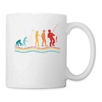 Fishing Evolution of Human Fisher Funny Angler - Mug - white - Right