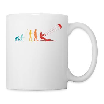 Retro Evolution Kite Surfing Funny Kite Boarding - Tasse - Weiß - Rechts