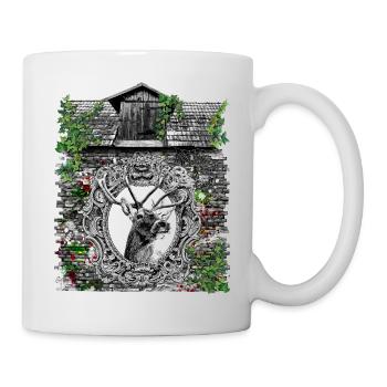 Stadl / Hirsch Design/Geweih/ Jäger/ Tracht/ Wiesn - Tasse - Weiß - Rechts