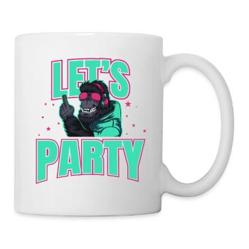 Let’s Party DJ Singe Fête Gorille Idée cadeau - Mug blanc - blanc - Droite