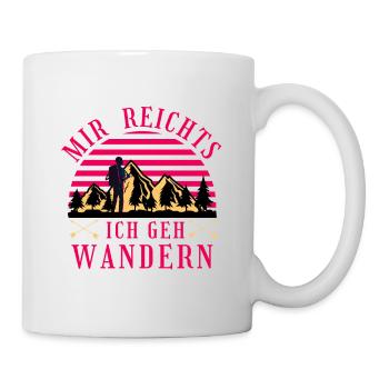 Randonnée aventure en montagne Assez pour moi je vais faire de la randonnée - Mug blanc - blanc - Droite