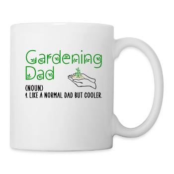 Gardening dad - Tasse - Weiß - Rechts