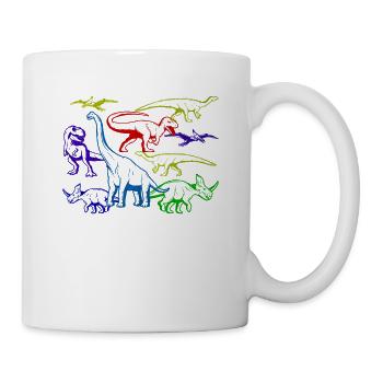 Dino-Modelle - Tasse - Weiß - Rechts