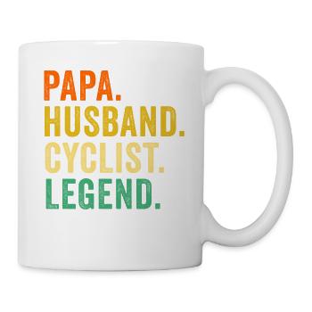 Bicycle Dad Husband Cyclist Byciclette Father's Day - Mug - white - Right