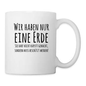 Save The Planet Nachhaltigkeit Naturschutz Umwelt - Tasse - Weiß - Rechts