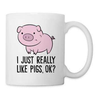 J’aime les Pigs juste really, d’accord ? Kids Boys Love Pigs - Mug blanc - blanc - Droite
