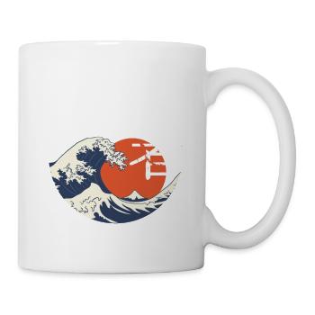 japon vague soleil japon auto anime asiatique kanji - Mug blanc - blanc - Droite