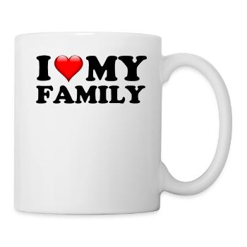 J'ADORE MA FAMILLE - Mug blanc - blanc - Droite