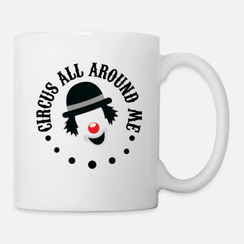 Zirkus und ein schöner Clown - Tasse - Weiß
