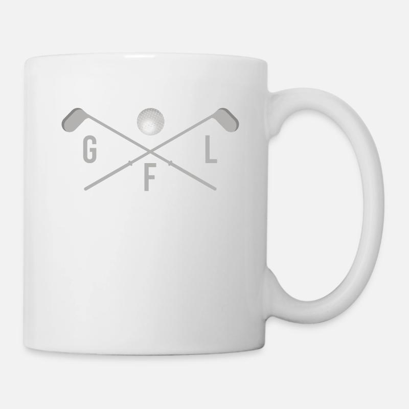 Golf golf clubs balle de golf - Mug blanc - blanc