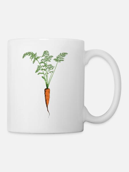 Retro Möhre Gemüse vintage Pflanze Garten Geschenk - Tasse - Weiß